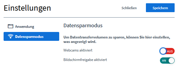 tdatensparmodus