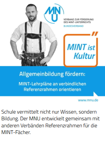 Schule vermittelt nicht nur Wissen, sondern Bildung. Der MNU entwickelt gemeinsam mit anderen Verbänden Referenzrahmen für die MINT-Fächer.