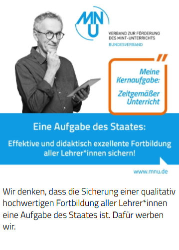 Wir denken, dass die Sicherung einer qualitativ hochwertigen Fortbildung aller Lehrer*innen eine Aufgabe des Staates ist. Dafür werben wir.